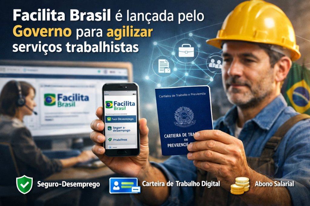Facilita Brasil governo lança plataforma digital para agilizar serviços a trabalhadores e empresas
